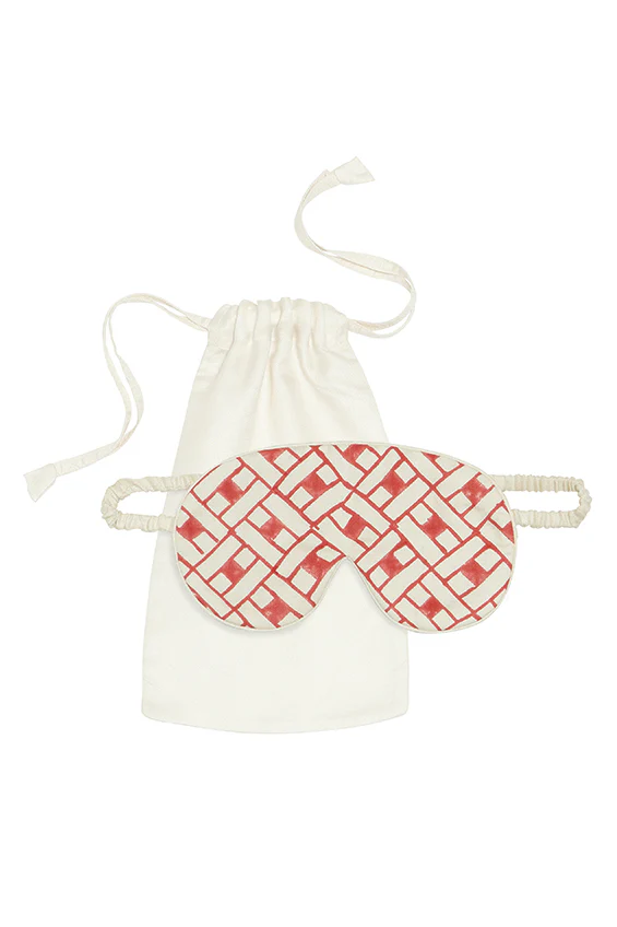 Mulberry Silk Eye Mask - Leh Scarlet - Image 2