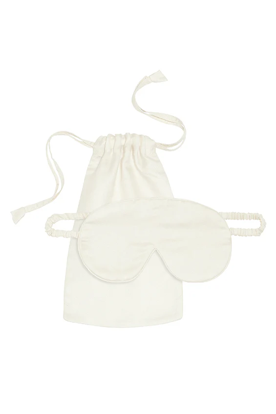 Mulberry Silk Eye Mask - Pure Ivory - Image 2