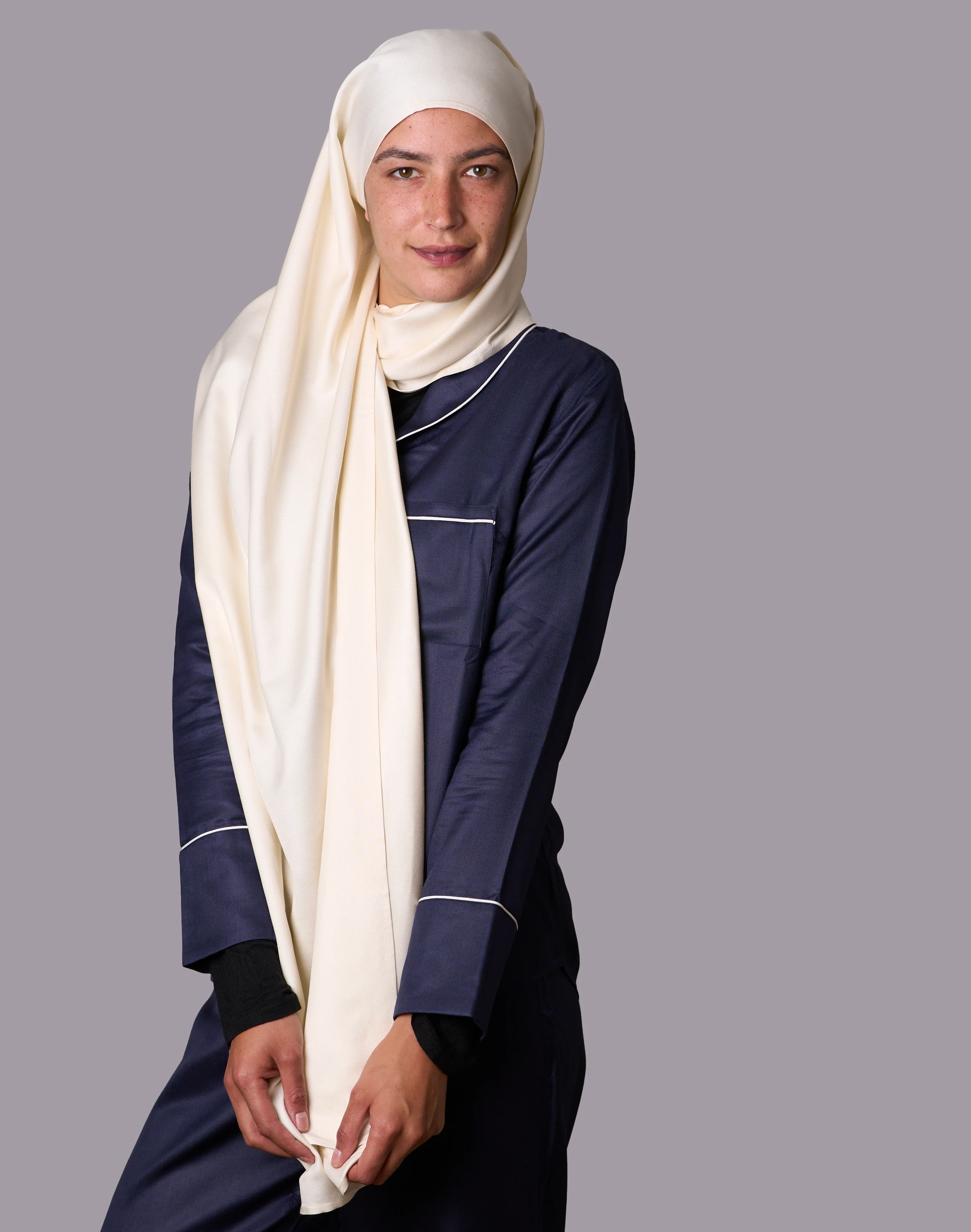 Mulberry Silk Scarf - Ivory - Image 6