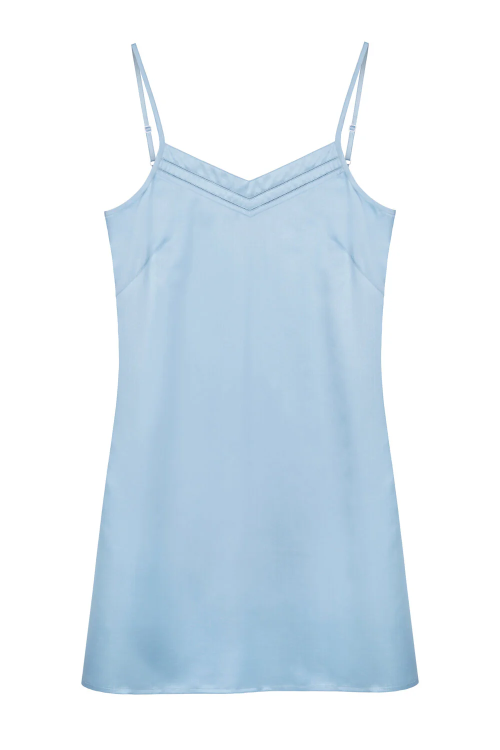 Mulberry Silk Nightdress/Slip - Andaman Blue - Image 2