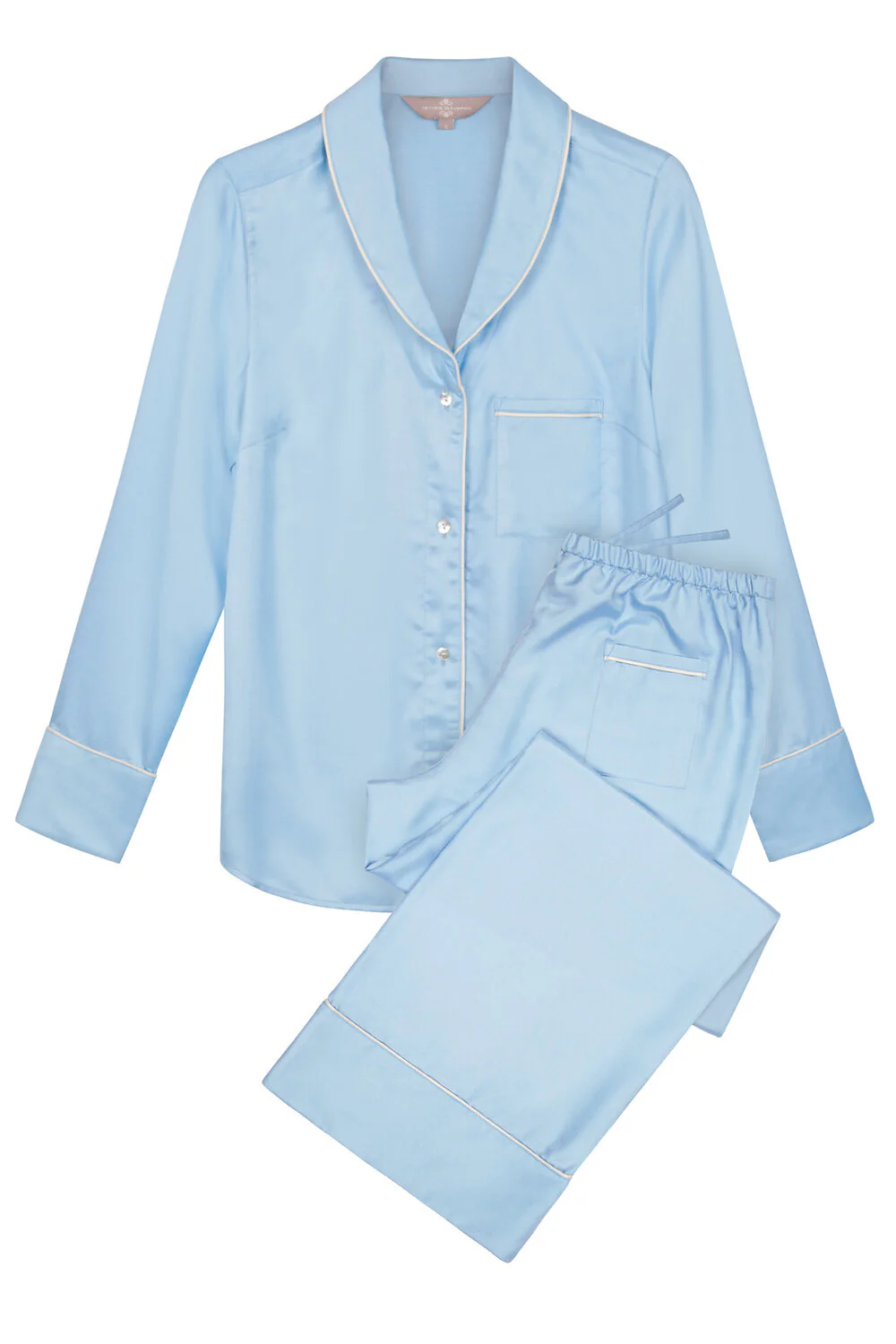 Mulberry Silk Pyjamas - Andaman Blue - Image 2