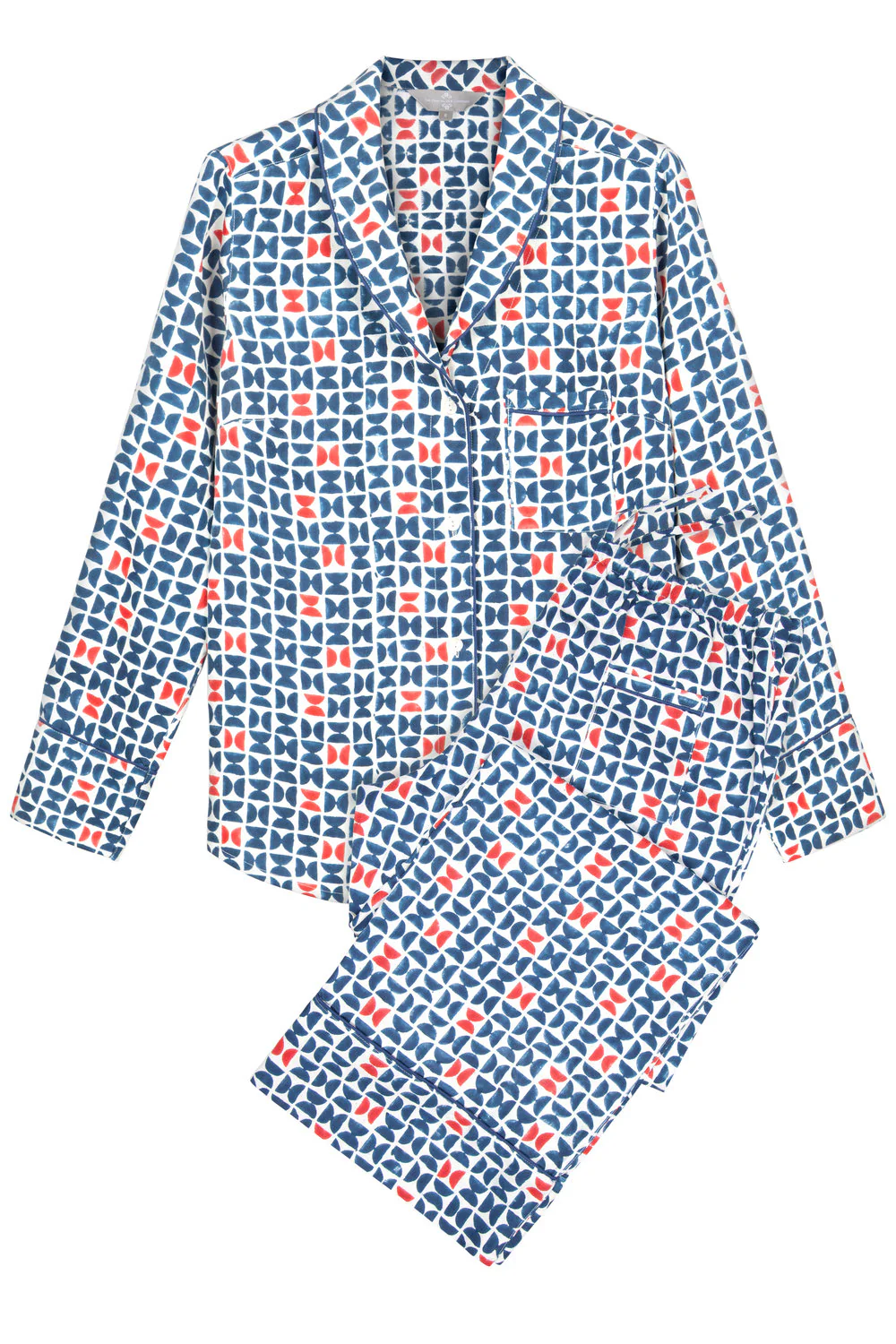 Mulberry Silk Pyjamas - Varanasi Navy - Image 3