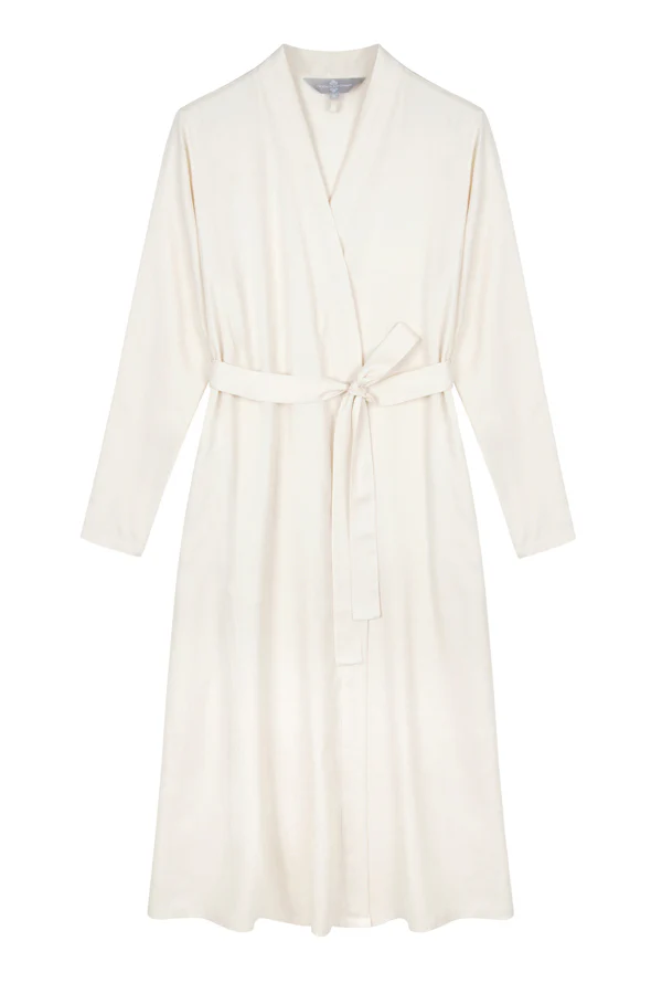 Mulberry Silk Robe - Ivory Natural - Image 3