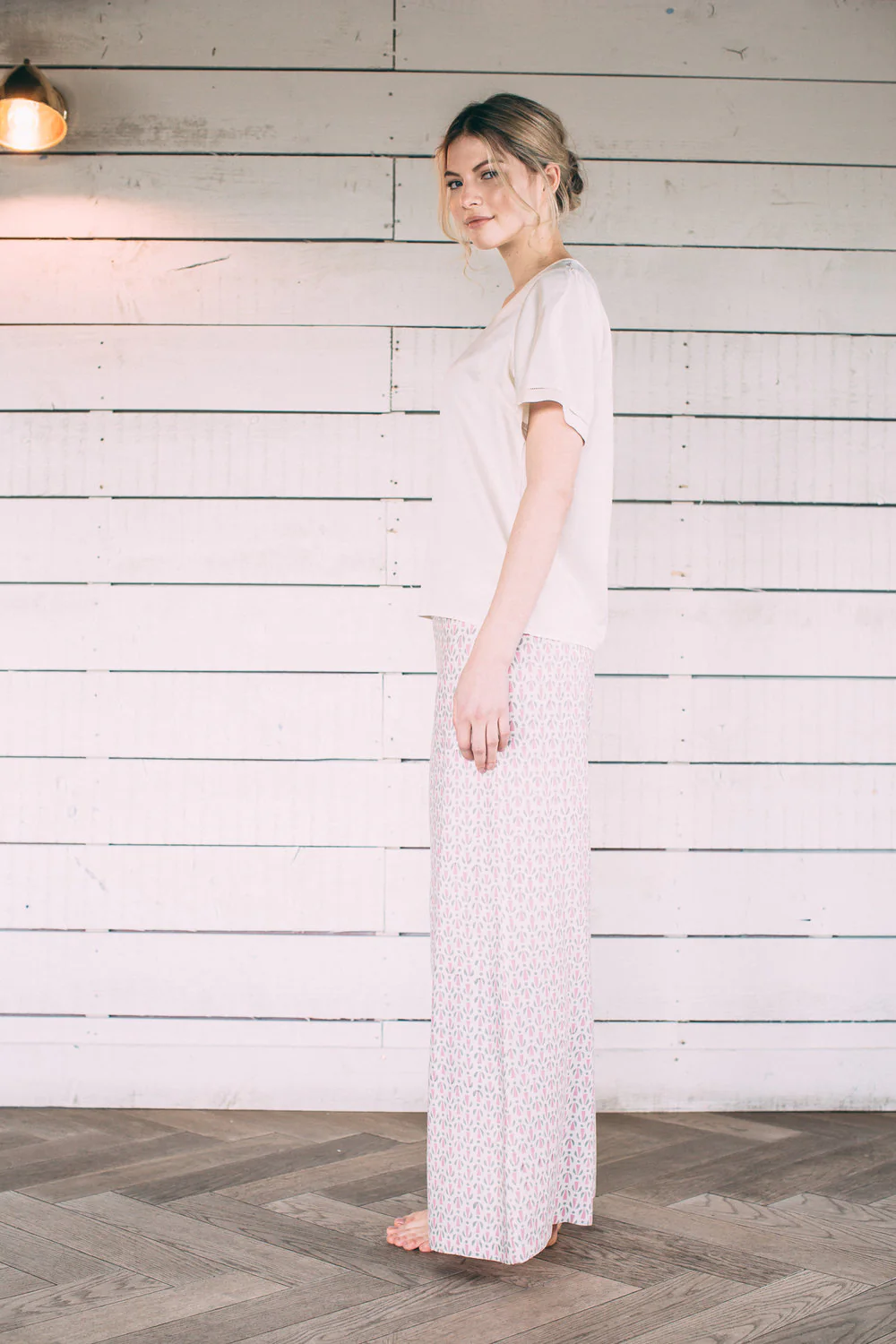 Mulberry Silk Sleeved Top - Ivory (Natural) - Image 5